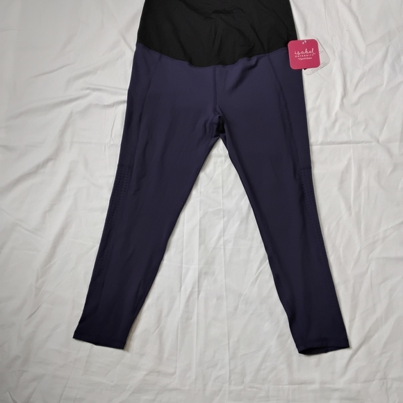 Isabel Maternity by Ingrid & Isabel Kids Black and Purple Leggings - Picture 3 of 8